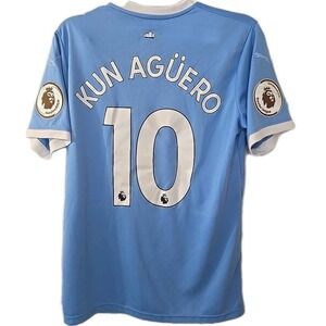 Puma Manchester City #10 Kun Aguero 2018/19 Home Football Kit Size Medium